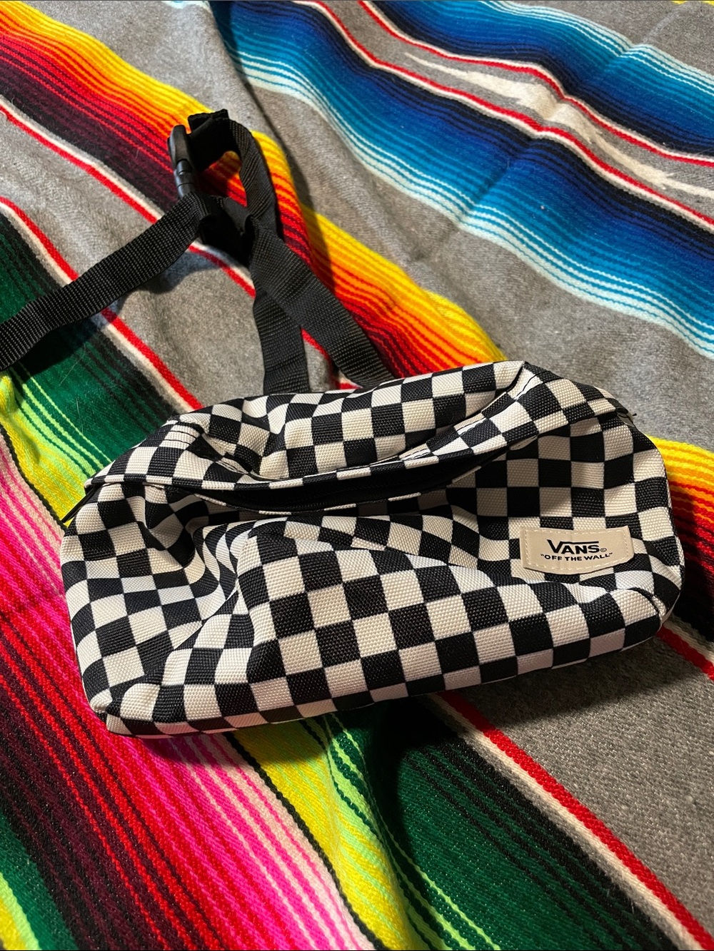 Vans Black and White Classic Checkerboard Fanny Pack/Belt Bag - Picture 4 of 5